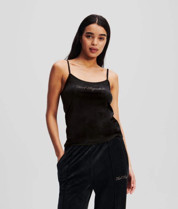 Karl Lagerfeld, Caraco En Velours Hotel Karl, Femme, Noir, Taille: XXXL