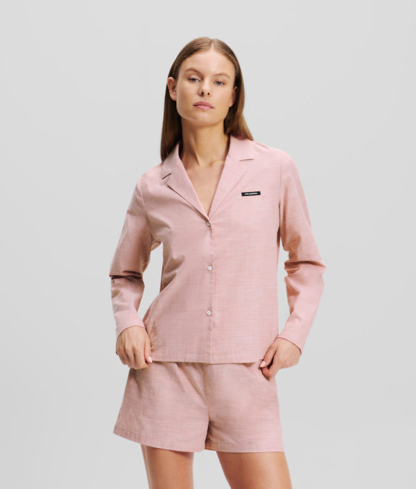 Karl Lagerfeld, Ensemble Pyjama Avec Short À Logo Karl, Femme, Rose ancienne, Taille: XXS