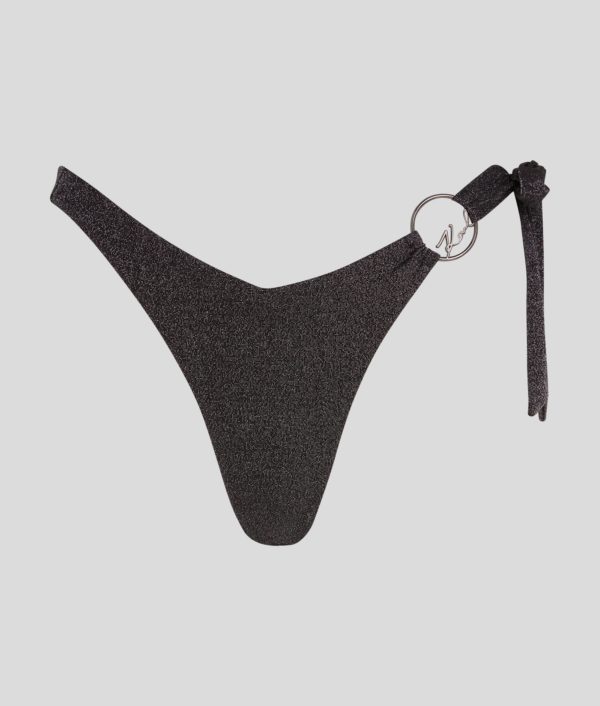 Karl Lagerfeld, Bas De Bikini En V K/signature, Femme, Noir, Taille: XXS