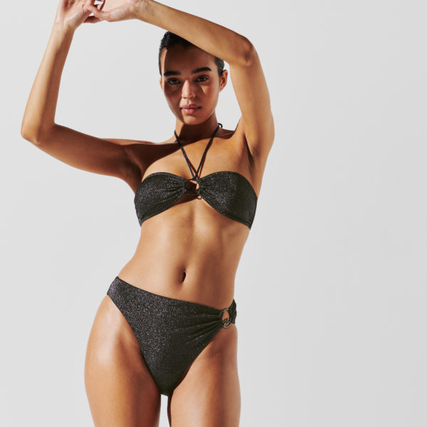 Karl Lagerfeld, Haut De Bikini À Col Tour Du Cou K/signature, Femme, Noir, Taille: XXS