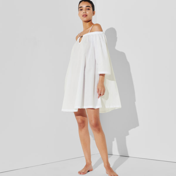 Karl Lagerfeld, Robe De Plage À Épaules Dénudées K/signature, Femme, Blanc, Taille: XXS