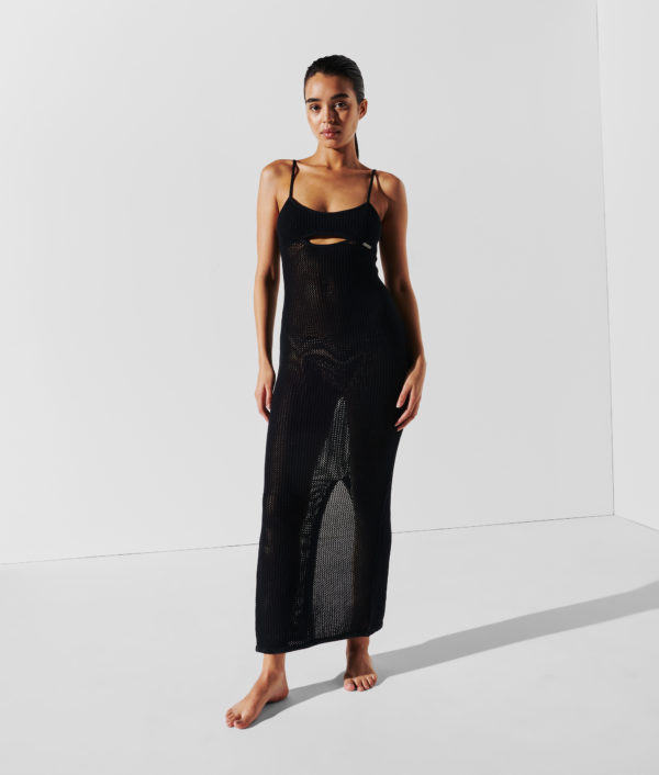 Karl Lagerfeld, Robe De Plage En Crochet, Femme, Noir, Taille: XXS