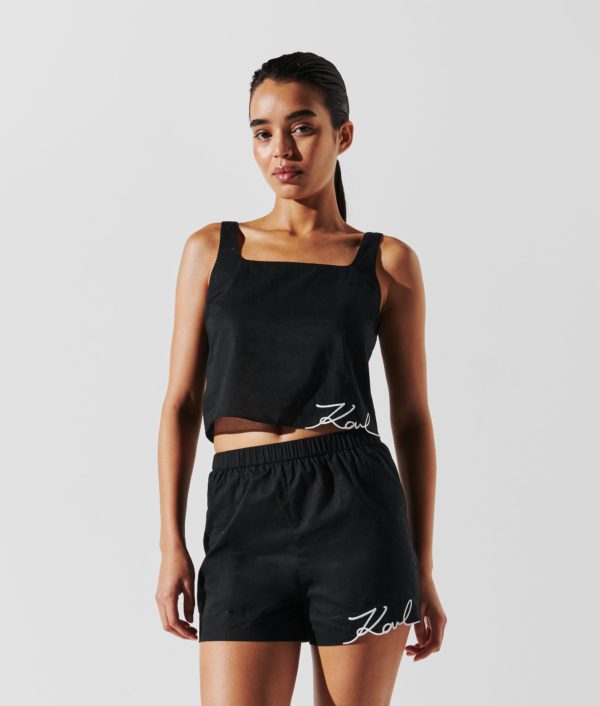 Karl Lagerfeld, Short De Plage K/signature, Femme, Noir, Taille: XXS
