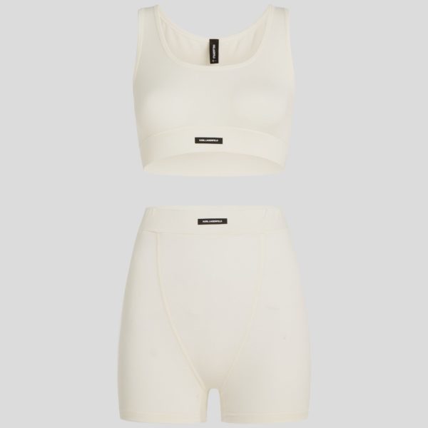 Karl Lagerfeld, Coffret Cadeau De Sous-vêtements Avec Logo Karl, Femme, Crème Cannoli, Taille: XXS
