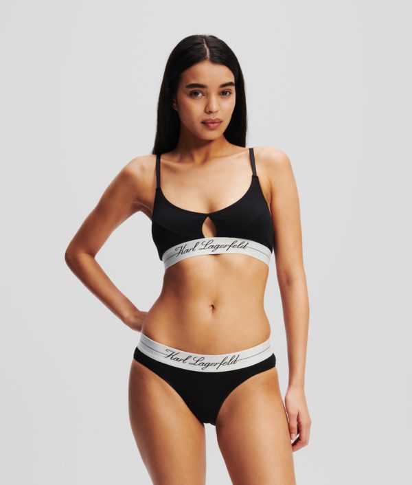 Karl Lagerfeld, Soutien-gorge À Découpe Hotel Karl, Femme, Noir, Taille: XXS