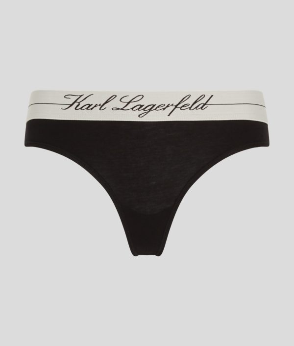 Karl Lagerfeld, String Hotel Karl, Femme, Noir, Taille: XXS