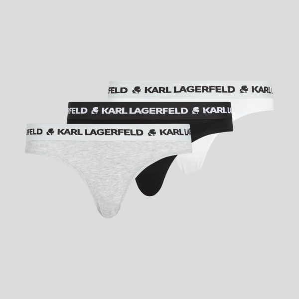 Karl Lagerfeld, Culottes Avec Logo Karl – Lot De 3, Femme, Noir/Blanc/Gris, Taille: XXS