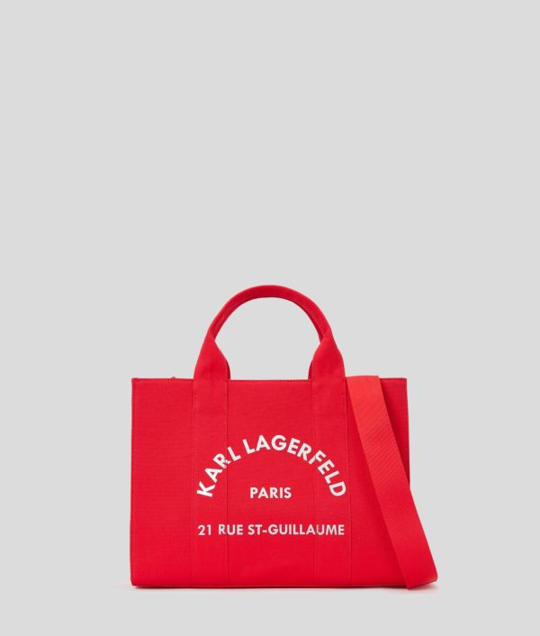 Karl Lagerfeld, Cabas Carré De Taille Moyenne Rue St-guillaume, Femme, Rouge Course, Taille: X00