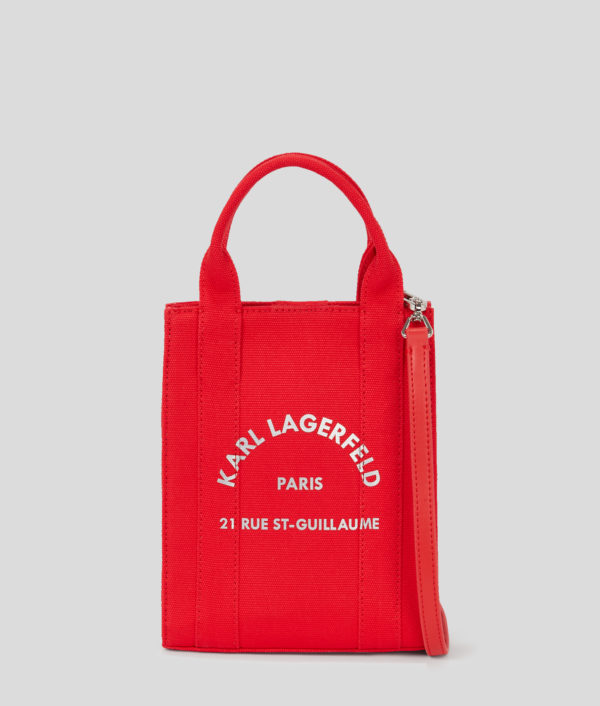 Karl Lagerfeld, Petit Cabas Carré Rue St-guillaume, Femme, Rouge Course, Taille: X00