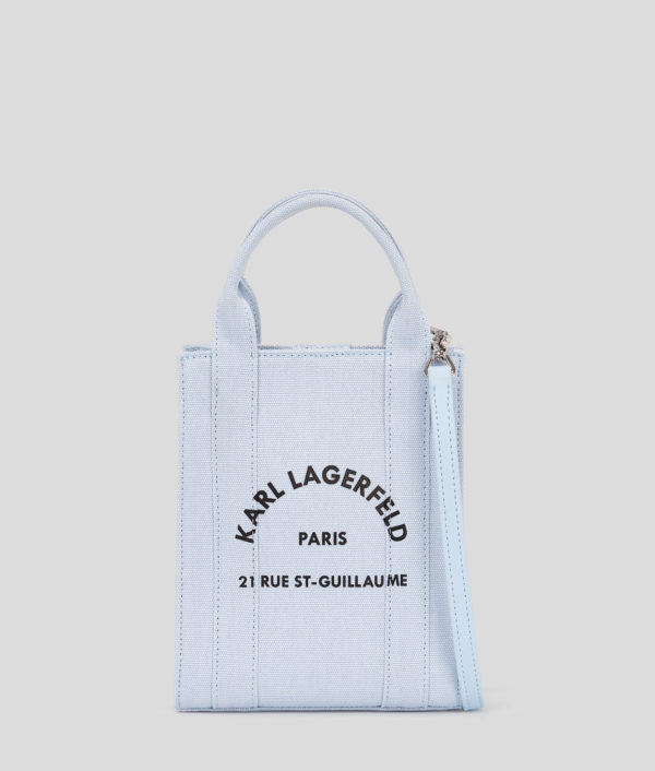 Karl Lagerfeld, Petit Cabas Carré Rue St-guillaume, Femme, Bleu Kentucky, Taille: X00