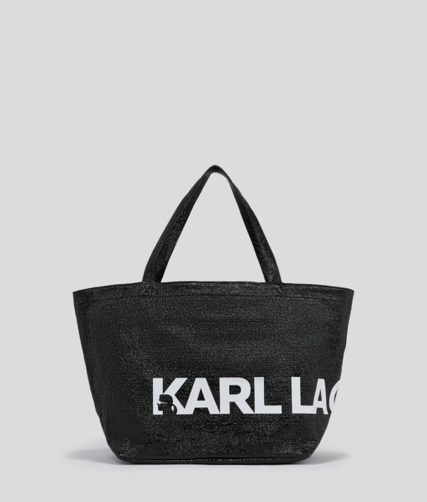 Karl Lagerfeld, Cabas Enduit Avec Logo Oversize K/essential, Femme, Noir, Taille: X00