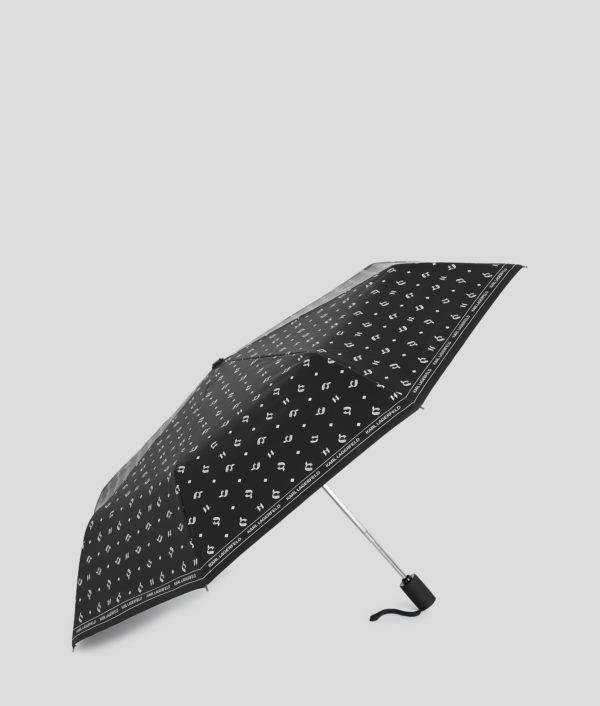 Karl Lagerfeld, Parapluie Avec Imprimé Façon All-over Ikon, Femme, Noir, Taille: X00