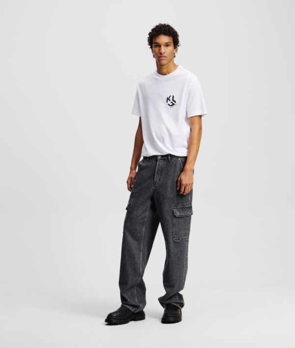 Karl Lagerfeld, Jean Décontracté De Style Utilitaire, Homme, Noir lavé, Taille: L36
