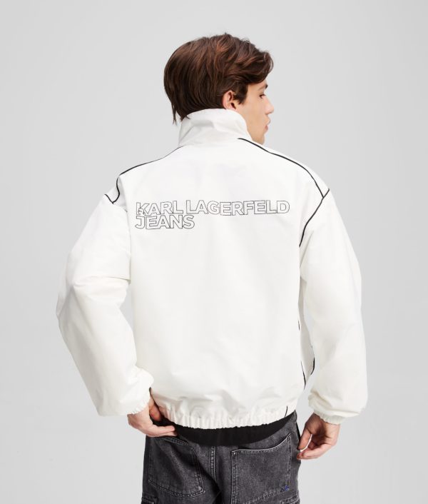 Karl Lagerfeld, Veste À Passepoil Avec Logo Klj, Homme, Blanc, Taille: XXXL
