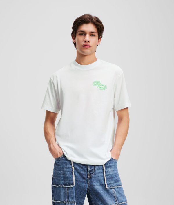 Karl Lagerfeld, T-shirt Avec Logo Klj, Homme, Blanc, Taille: XXXL