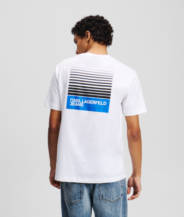 Karl Lagerfeld, T-shirt Logo Encadré Estompé, Homme, Blanc, Taille: XXXL