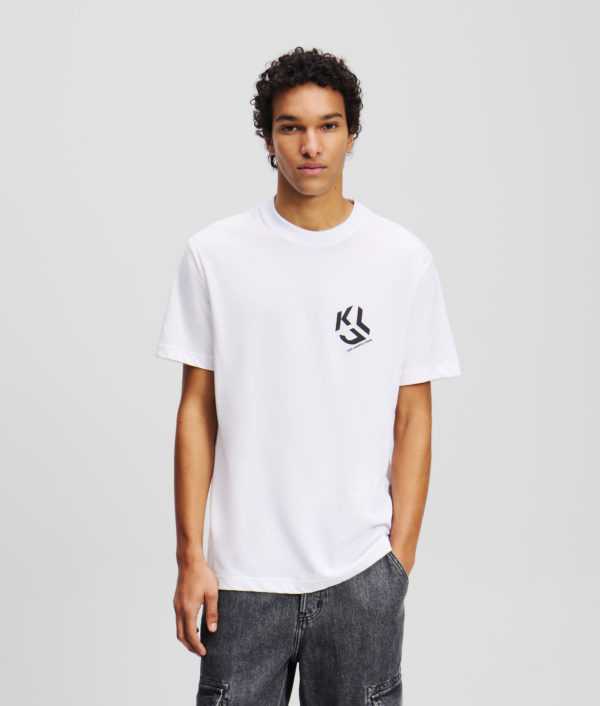 Karl Lagerfeld, T-shirt Avec Monogramme, Homme, Blanc, Taille: XXXL
