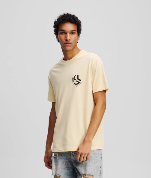 Karl Lagerfeld, T-shirt Avec Monogramme, Homme, Frêne de bois, Taille: XXXL
