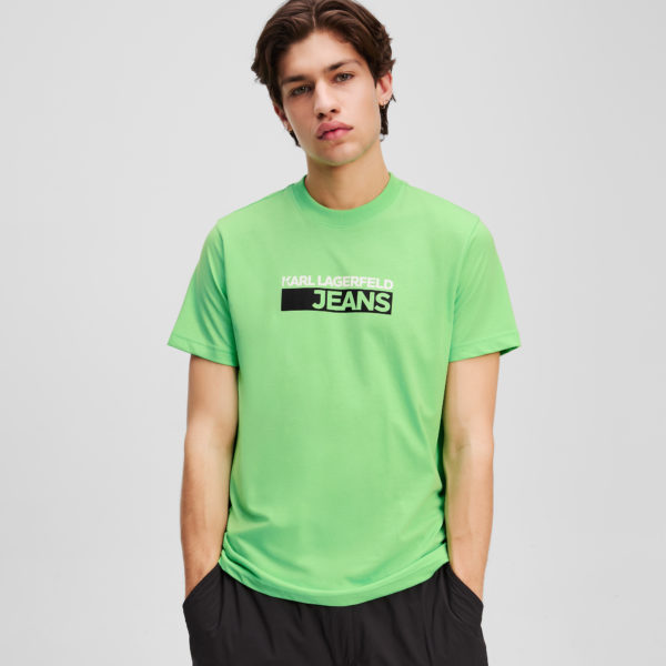 Karl Lagerfeld, T-shirt Slim Avec Logo Klj, Homme, Bouquet de printemps, Taille: XXXL