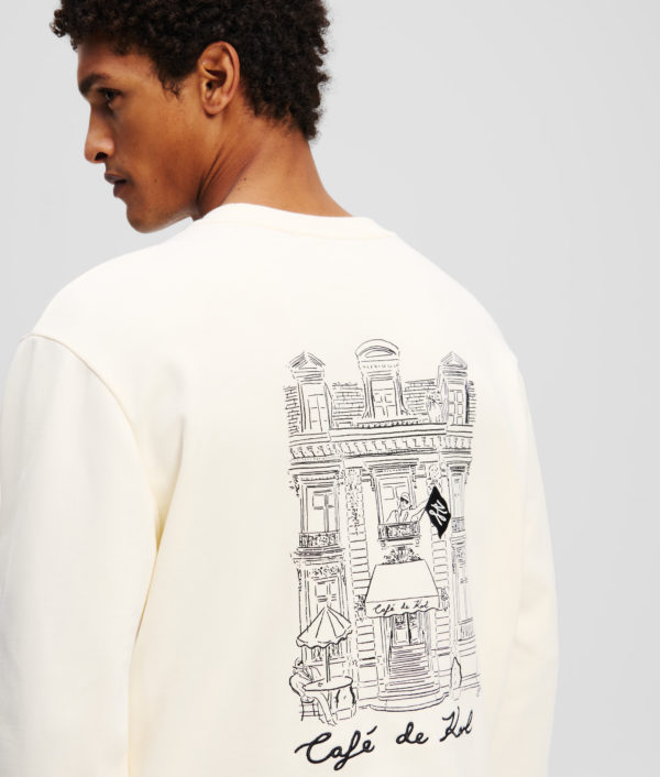 Karl Lagerfeld, Sweat-shirt Kl X Jorge Parra, Homme, Crème Cannoli, Taille: XXXL