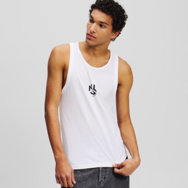 Karl Lagerfeld, Débardeur Avec Monogramme, Homme, Blanc, Taille: XXXL