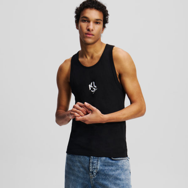 Karl Lagerfeld, Débardeur Avec Monogramme, Homme, Noir, Taille: XXXL