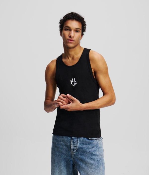 Karl Lagerfeld, Débardeur Avec Monogramme, Homme, Noir, Taille: XXXL