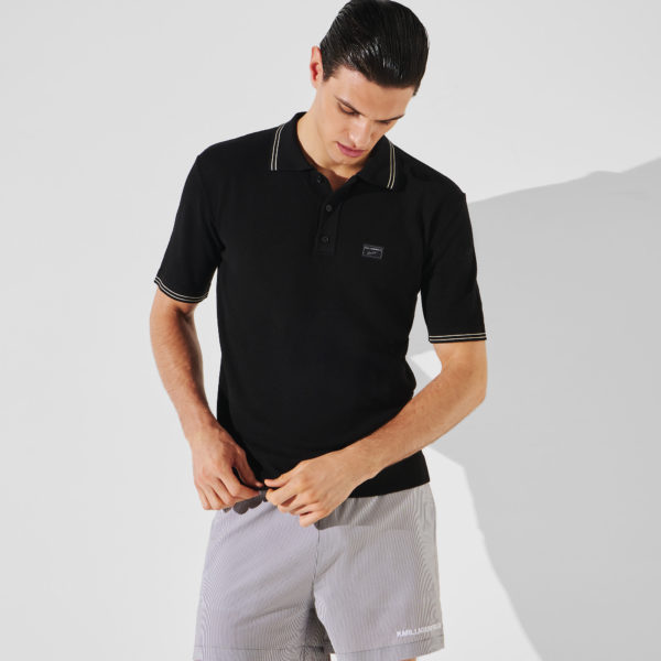 Karl Lagerfeld, Polo En Maille Kl X Borsalino, Homme, Noir, Taille: XXXL