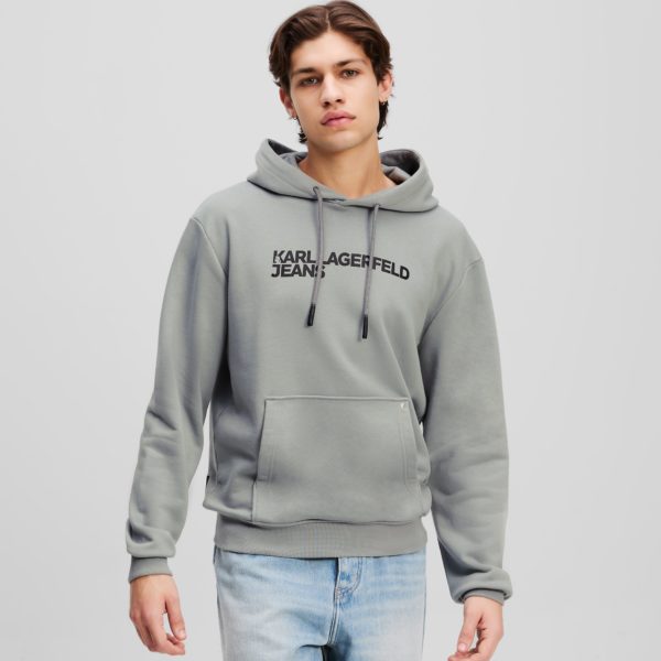 Karl Lagerfeld, Sweat À Capuche Avec Logo Klj, Homme, Monument, Taille: XXXL