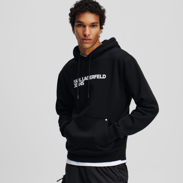 Karl Lagerfeld, Sweat À Capuche Avec Logo Klj, Homme, Noir, Taille: XXXL
