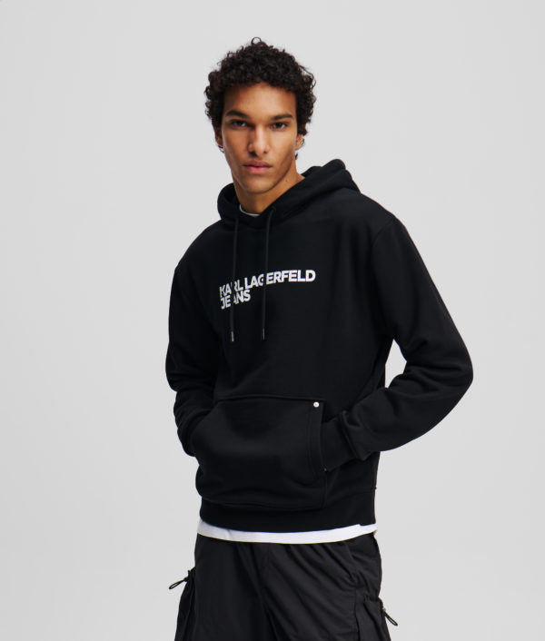 Karl Lagerfeld, Sweat À Capuche Avec Logo Klj, Homme, Noir, Taille: XXXL