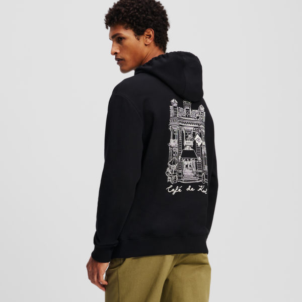Karl Lagerfeld, Sweat À Capuche Kl X Jorge Parra, Homme, Noir, Taille: XXXL