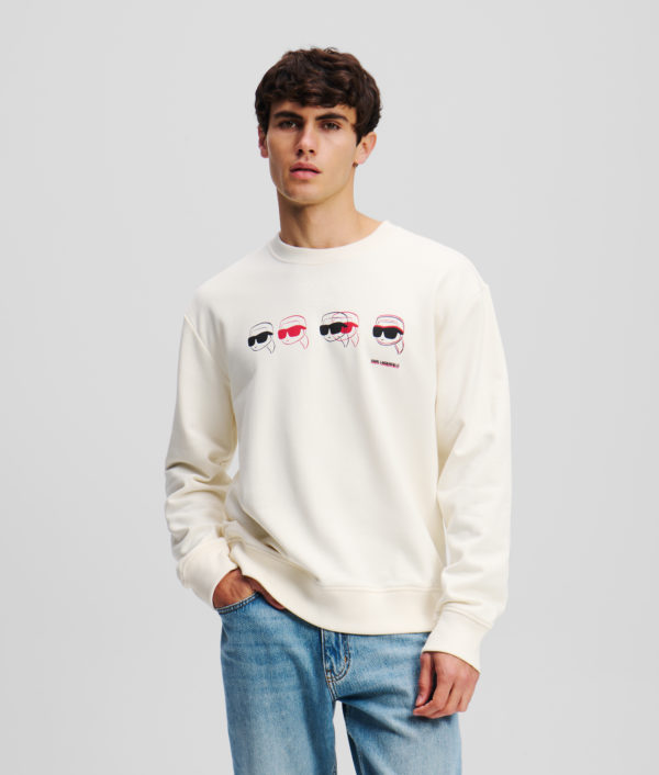 Karl Lagerfeld, Sweat-shirt Graphique Ikon, Homme, Crème Cannoli, Taille: XXXL