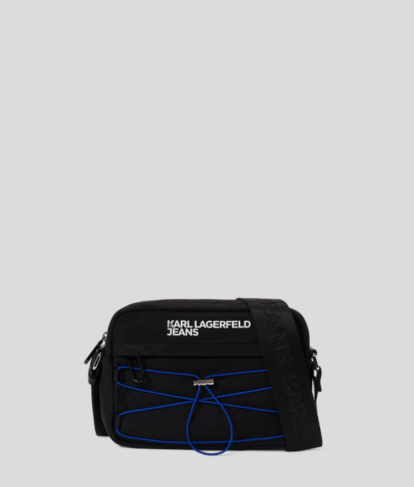 Karl Lagerfeld, Sac Bandoulière À Cordon Fonctionnel, Homme, Noir, Taille: X00