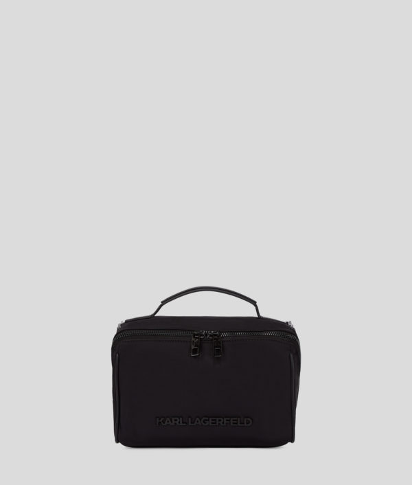Karl Lagerfeld, K/essential Sac De Lavage En Nylon, Homme, Noir, Taille: X00