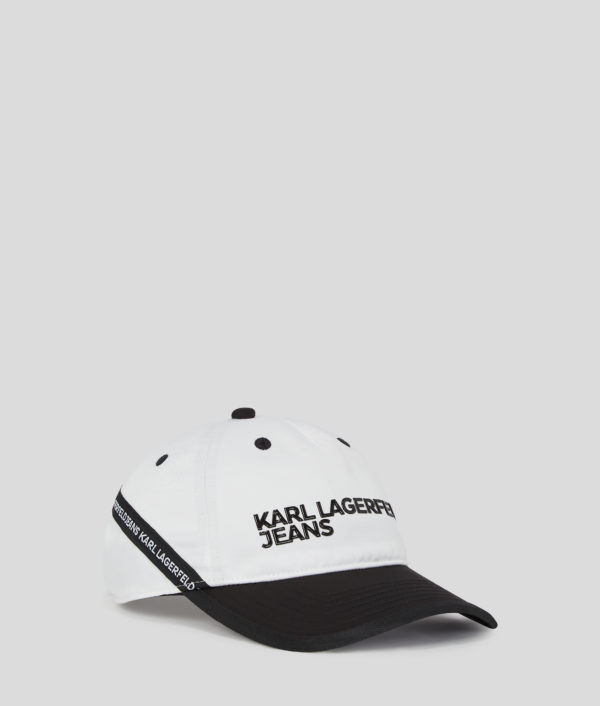 Karl Lagerfeld, Casquette Avec Bande En Nylon, Homme, Blanc, Taille: X00
