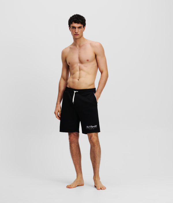 Karl Lagerfeld, Short Molletonné Loungewear Hotel Karl, Homme, Noir, Taille: XXXL