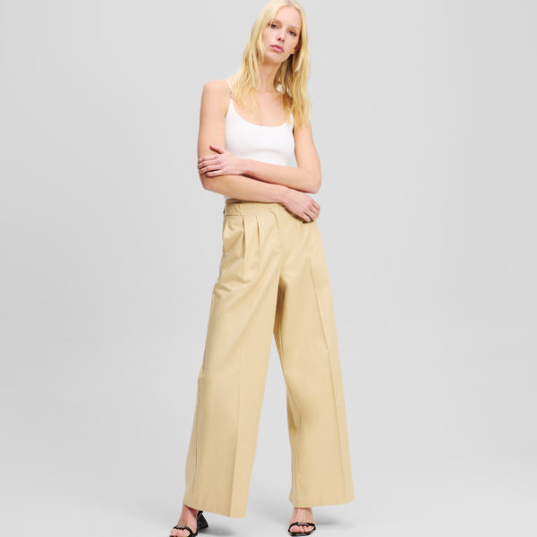 Karl Lagerfeld, Pantalon Évasé À Double Pli, Femme, Nomade, Taille: X48