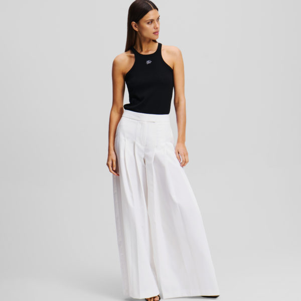 Karl Lagerfeld, Pantalons Sur Mesure Karl Essential, Femme, Immaculé, Taille: X48