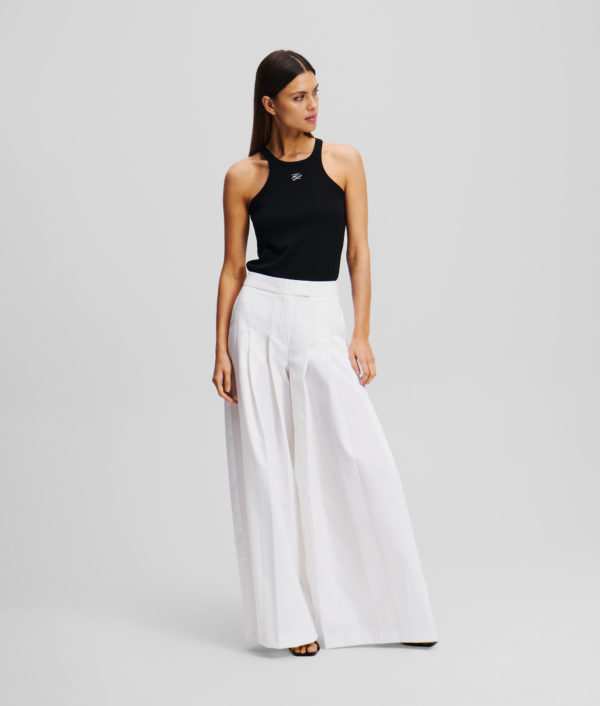 Karl Lagerfeld, Pantalons Sur Mesure Karl Essential, Femme, Immaculé, Taille: X48