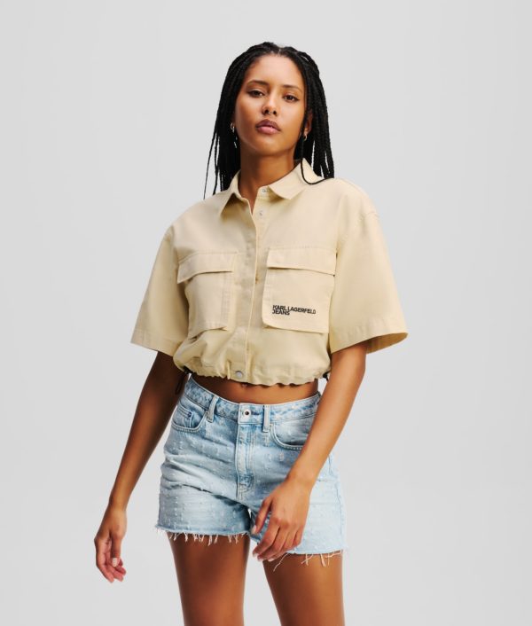 Karl Lagerfeld, Chemise Utilitaire, Femme, Frêne de bois, Taille: XXS