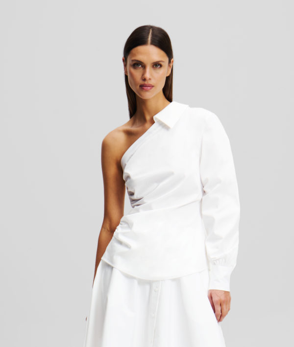 Karl Lagerfeld, Chemisier Épaule Dénudée, Femme, Blanc, Taille: X48