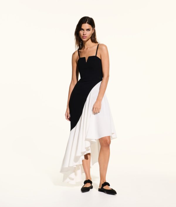 Karl Lagerfeld, Robe À Volants Kl Studio, Femme, Noir/Blanc, Taille: X48