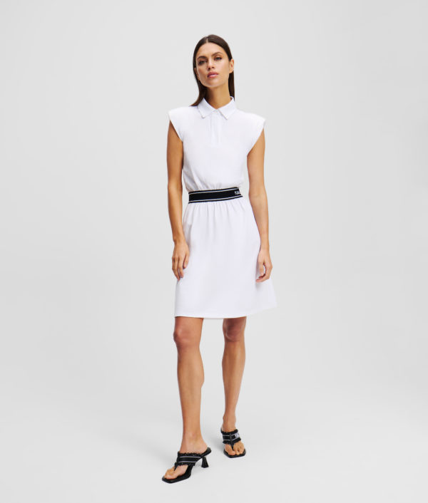 Karl Lagerfeld, Robe Polo, Femme, Blanc, Taille: XXXL