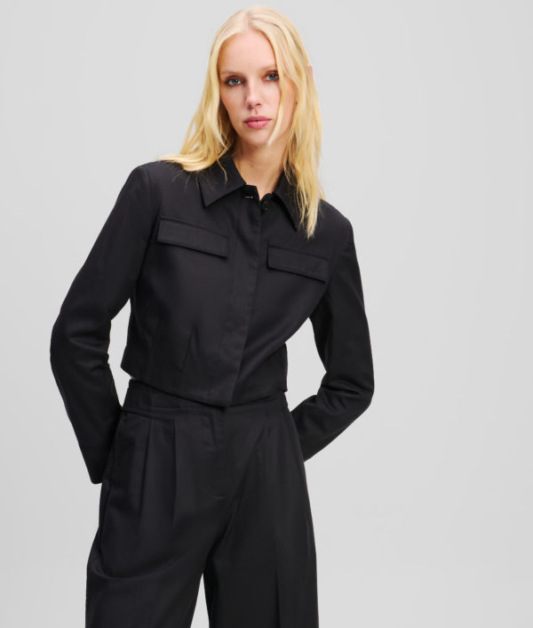 Karl Lagerfeld, Veste Blouson Courte, Femme, Noir, Taille: X48