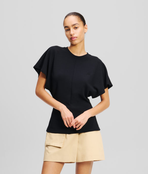 Karl Lagerfeld, T-shirt Souple, Femme, Noir, Taille: XXXL