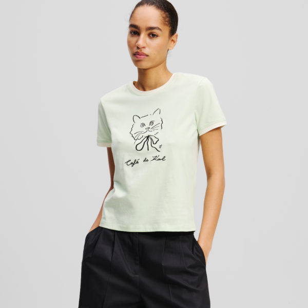Karl Lagerfeld, T-shirt Slim Kl X Jorge Parra Choupette, Femme, Vaporisateur, Taille: XXXL