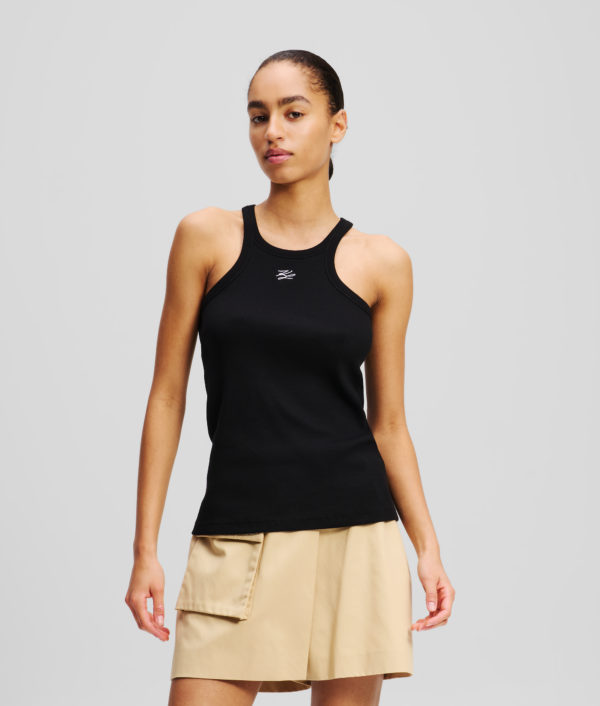 Karl Lagerfeld, Débardeur Karl Signature, Femme, Noir, Taille: XXXL