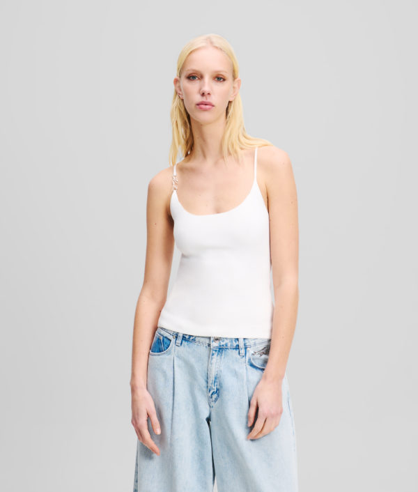 Karl Lagerfeld, Débardeur En Tricot, Femme, Blanc, Taille: XXXL