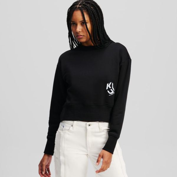 Karl Lagerfeld, Sweat-shirt Klj Monogram, Femme, Noir, Taille: XXS
